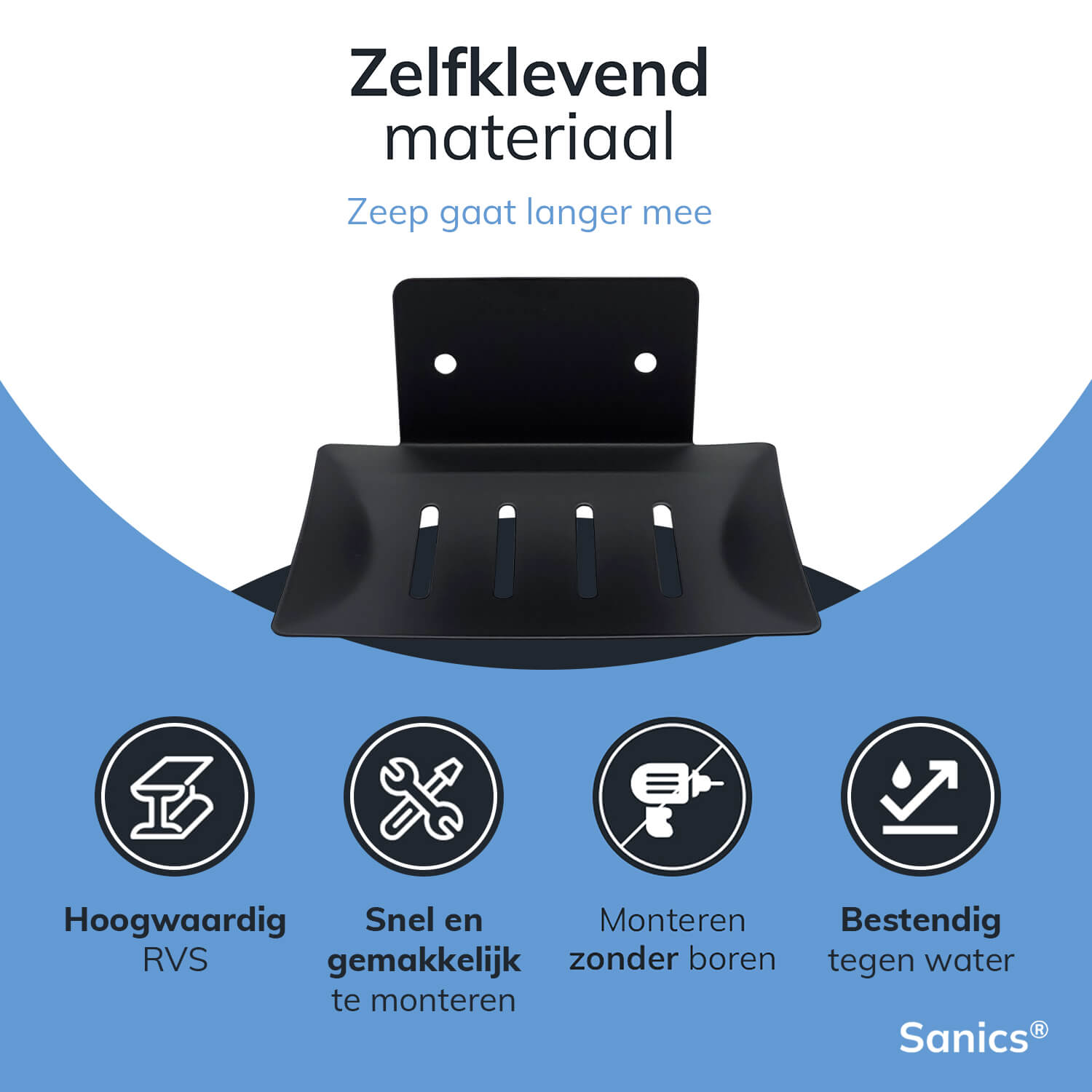 Zeepschaaltje wandmontage