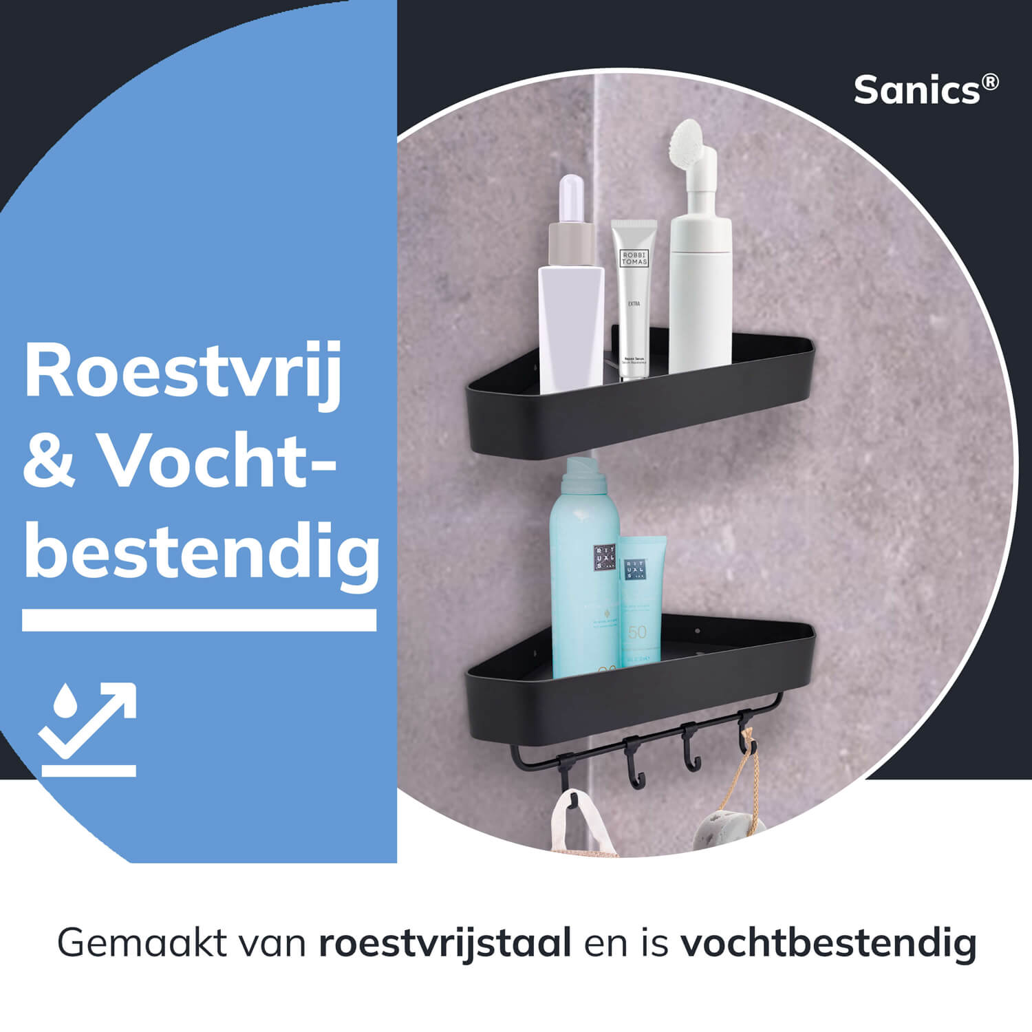 Doucherekje Zwart Doucherekje Zwart