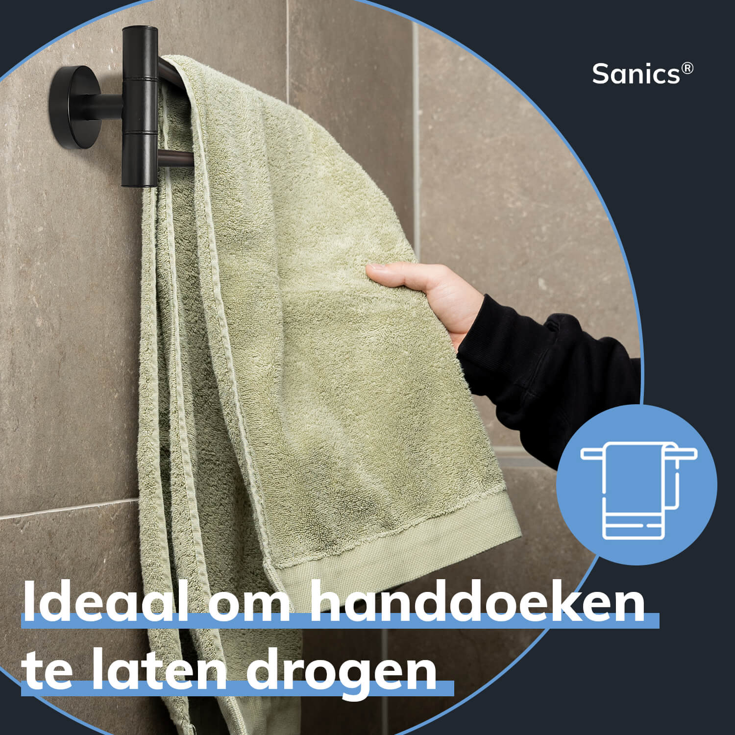 Handdoekenrek badkamer