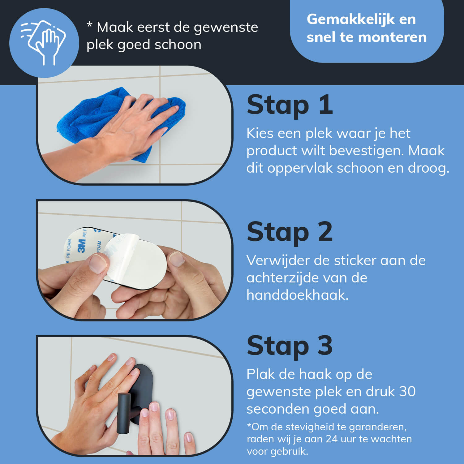 Handdoekrek inclusief montageset