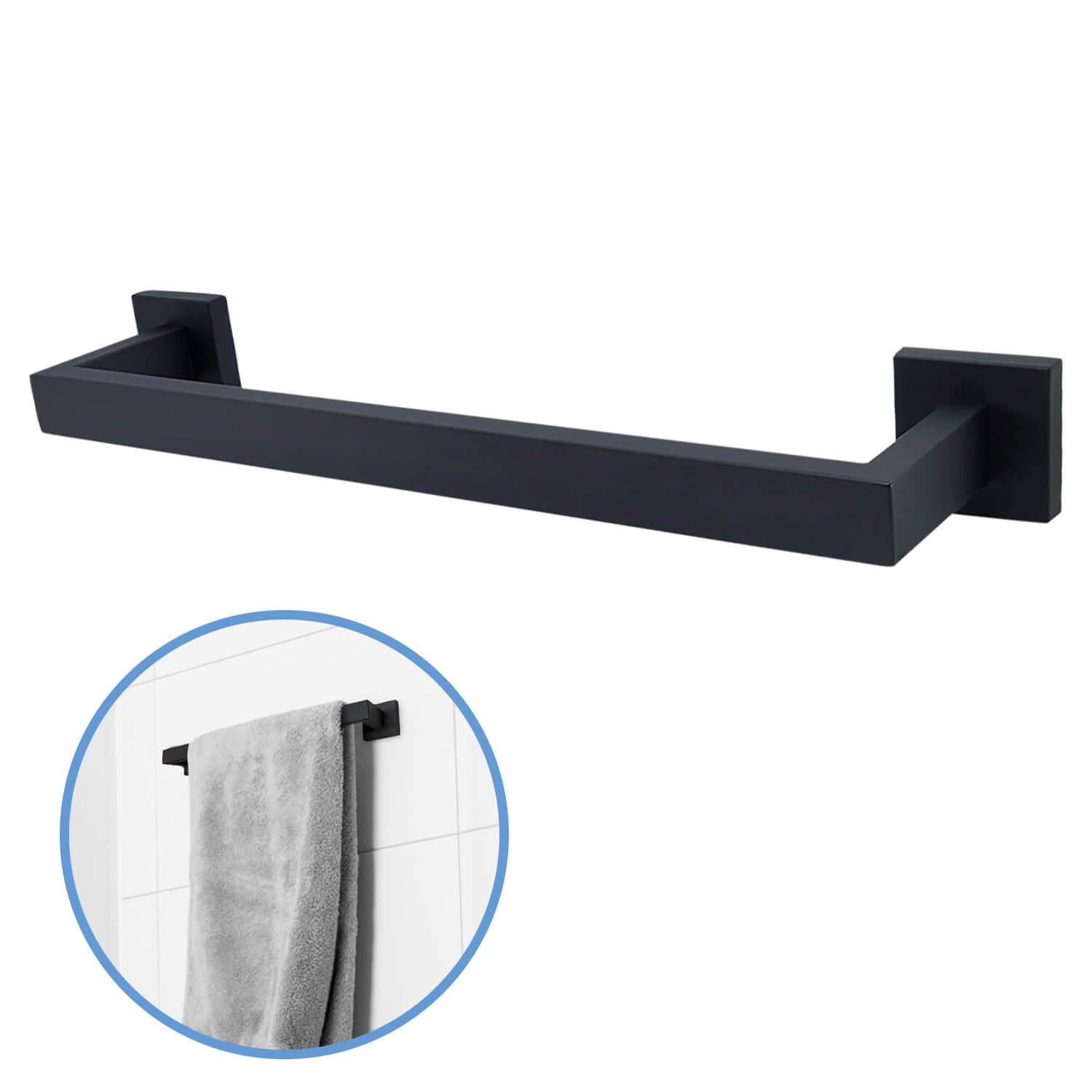 Handdoekstang met montage materialen