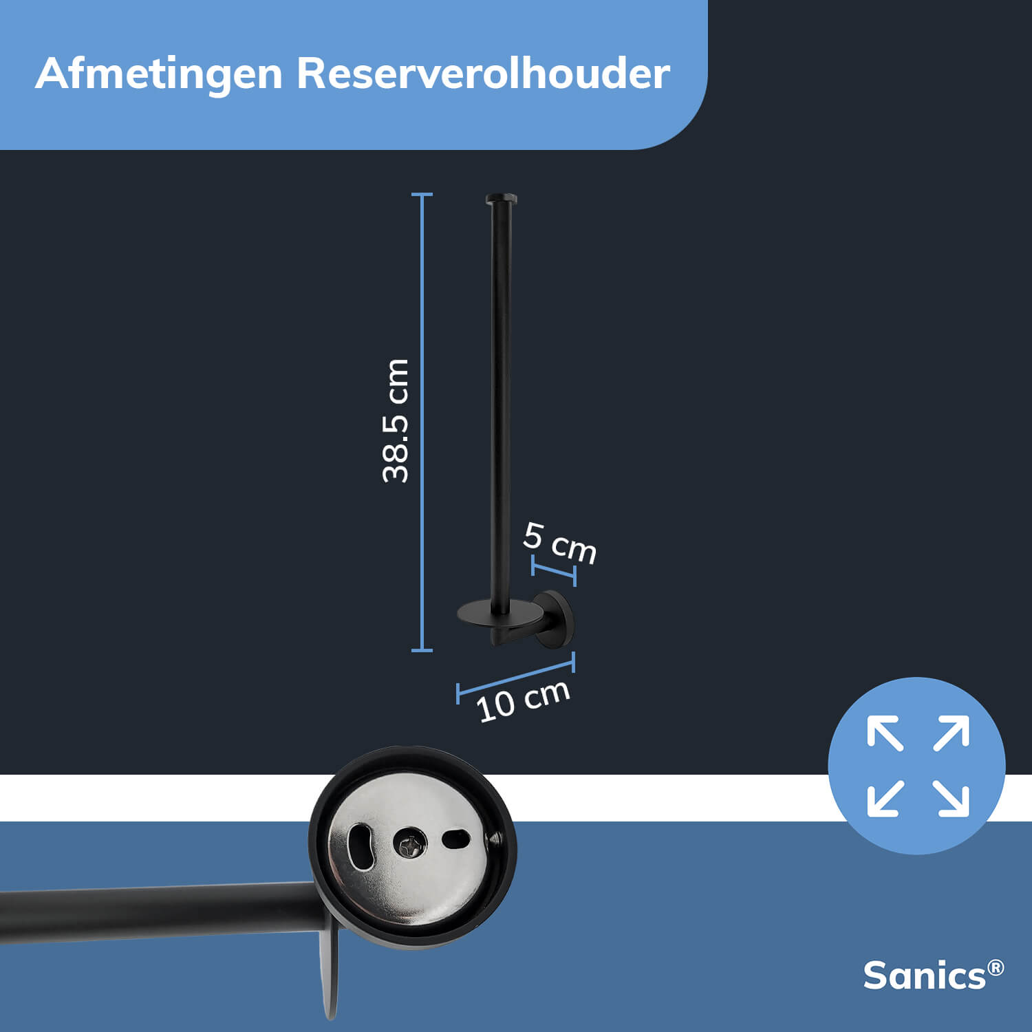Reserverolhouder staand