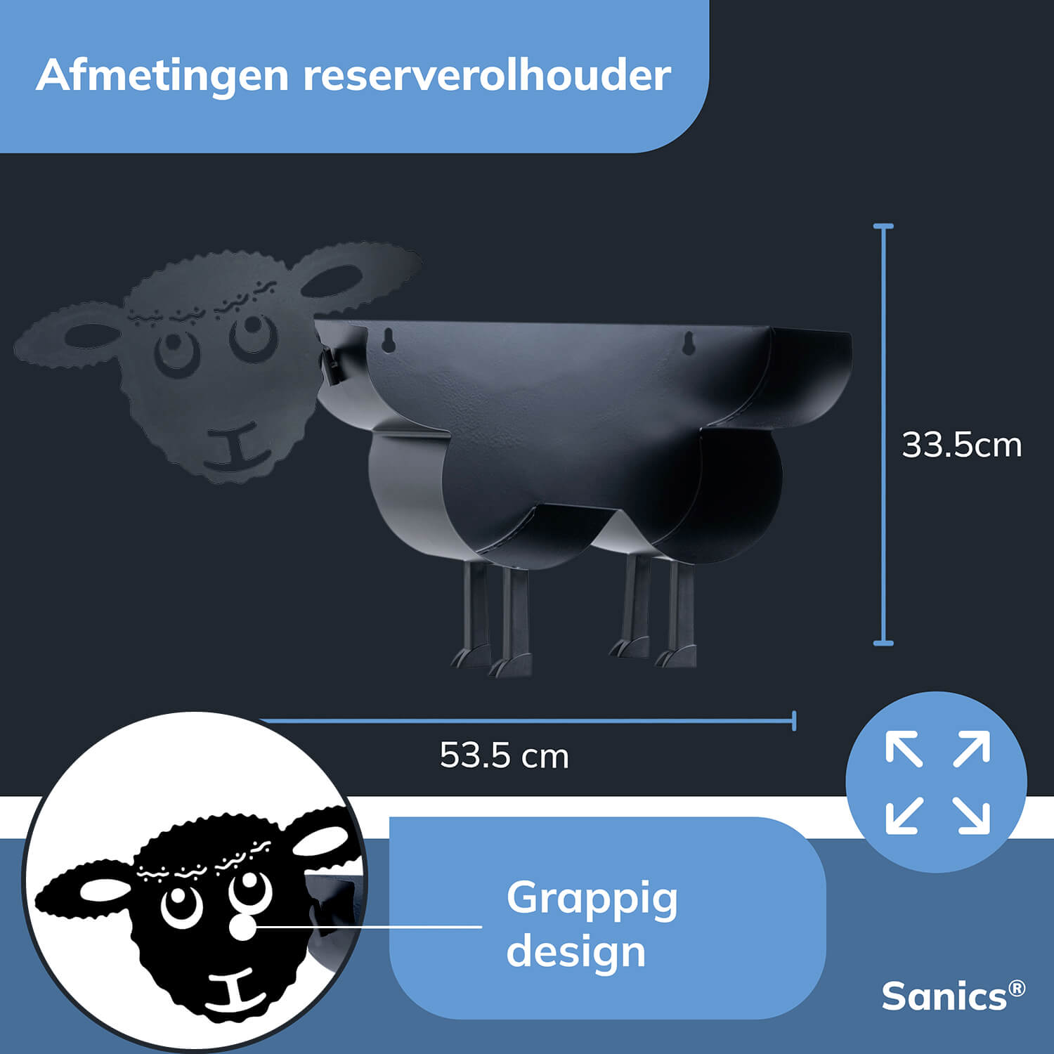 Reserverolhouder zwart
