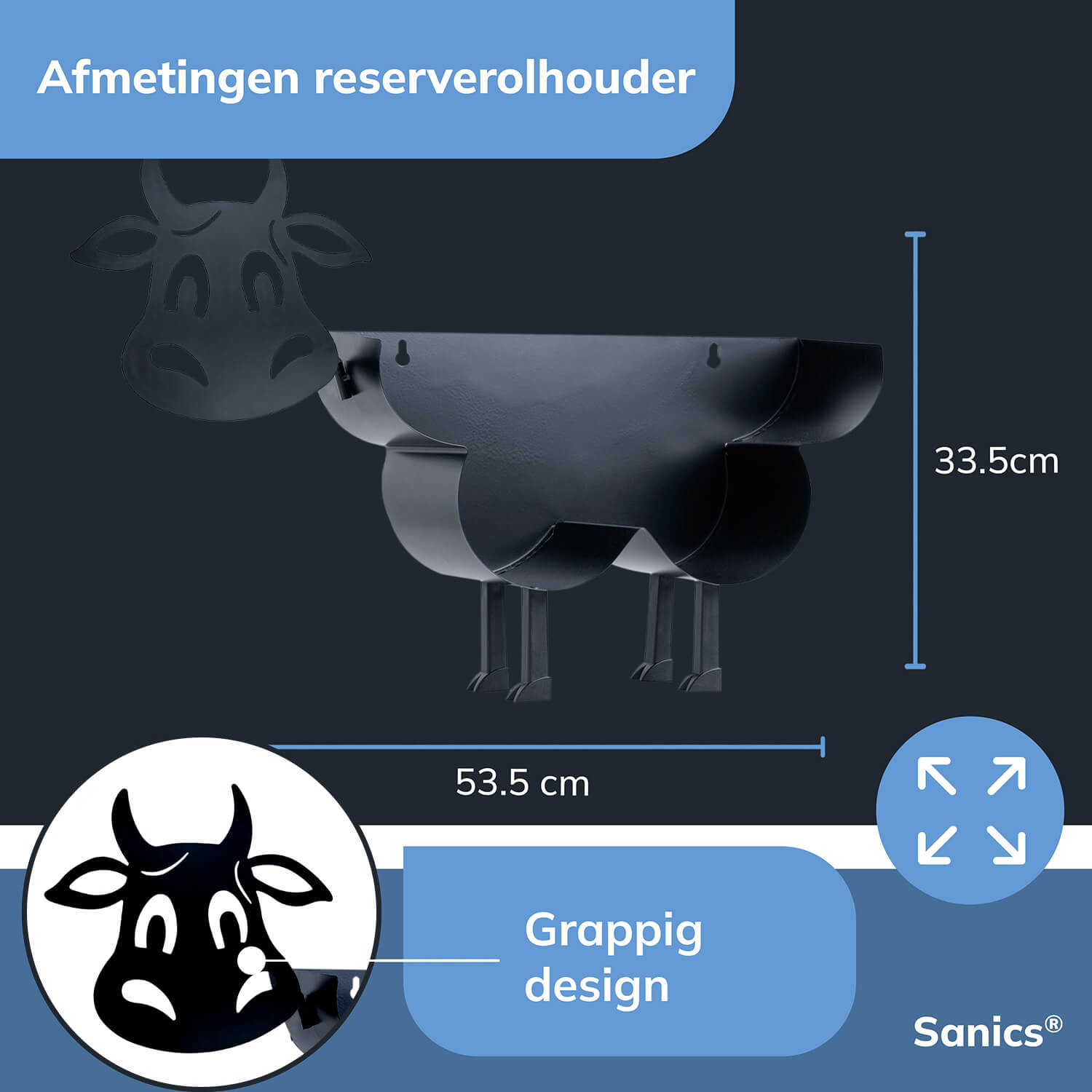 Reserverolhouder zwart