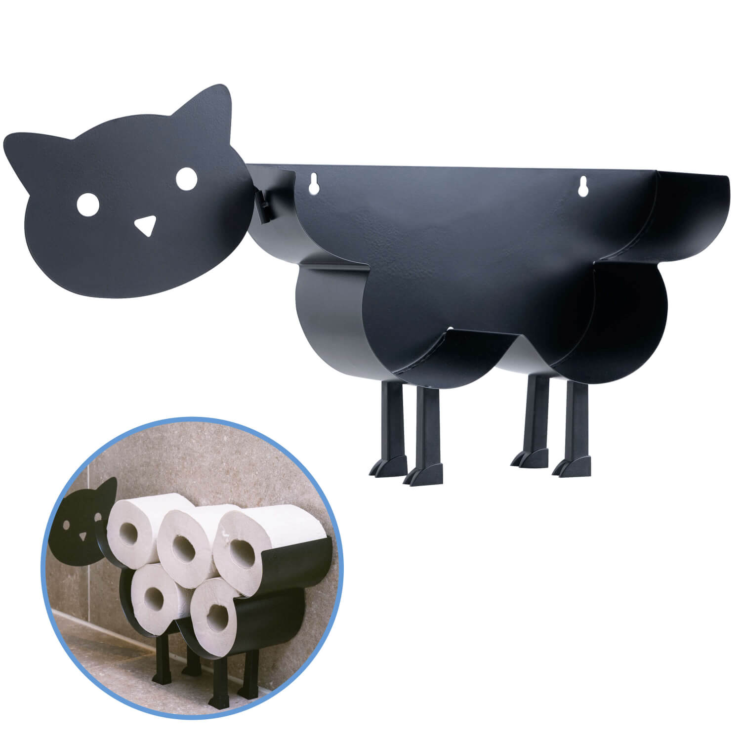 Reserverolhouder zwart