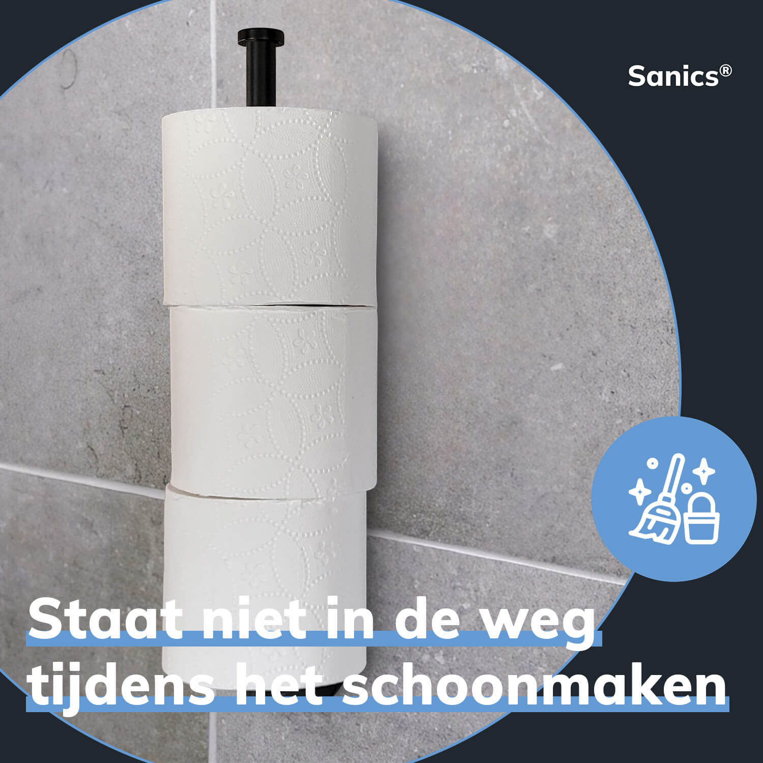 Reserverolhouder zwart