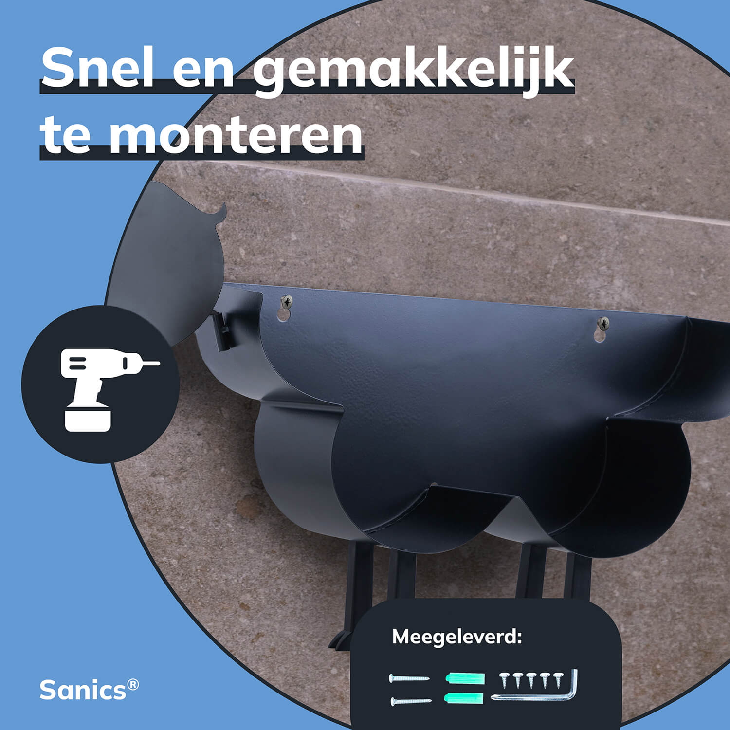 Reserverolhouder zwart