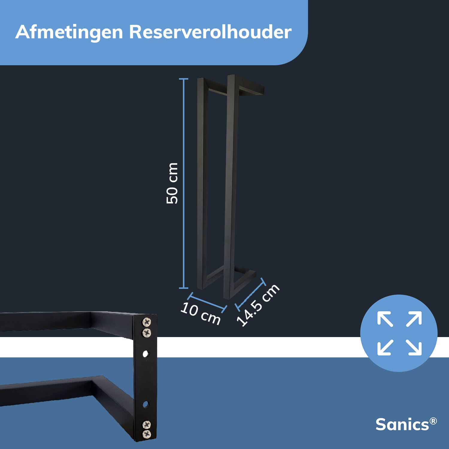 Reserverolhouder zwart