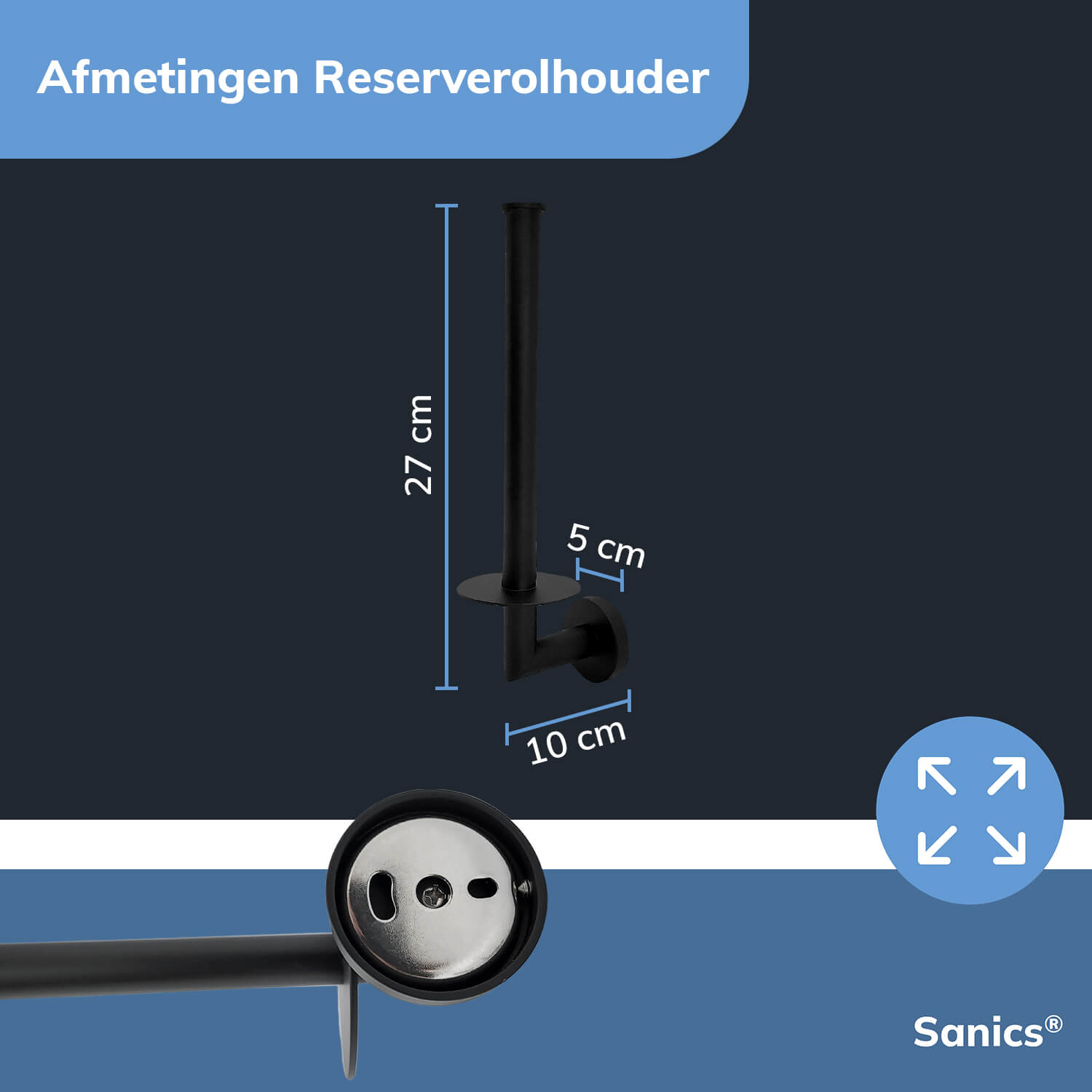 Reserverolhouder zwart
