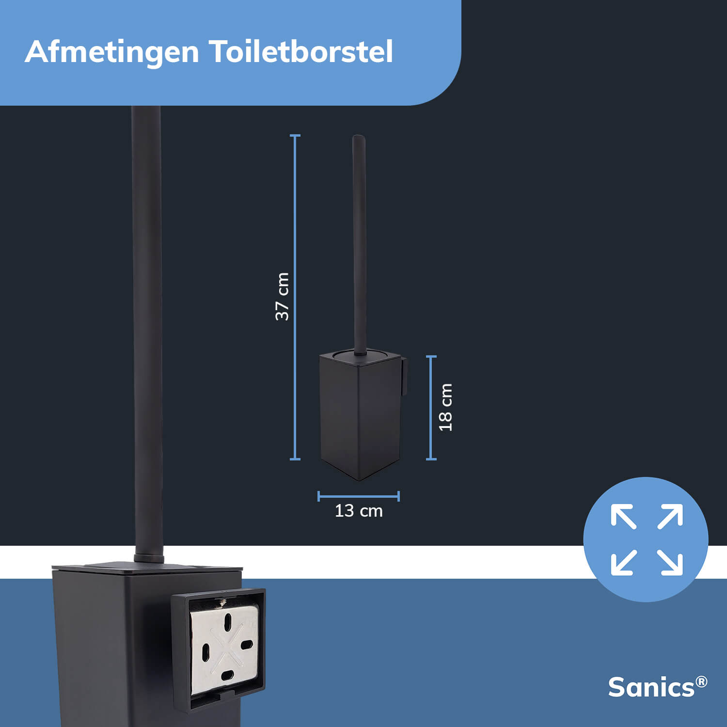 Toiletborstel met houder