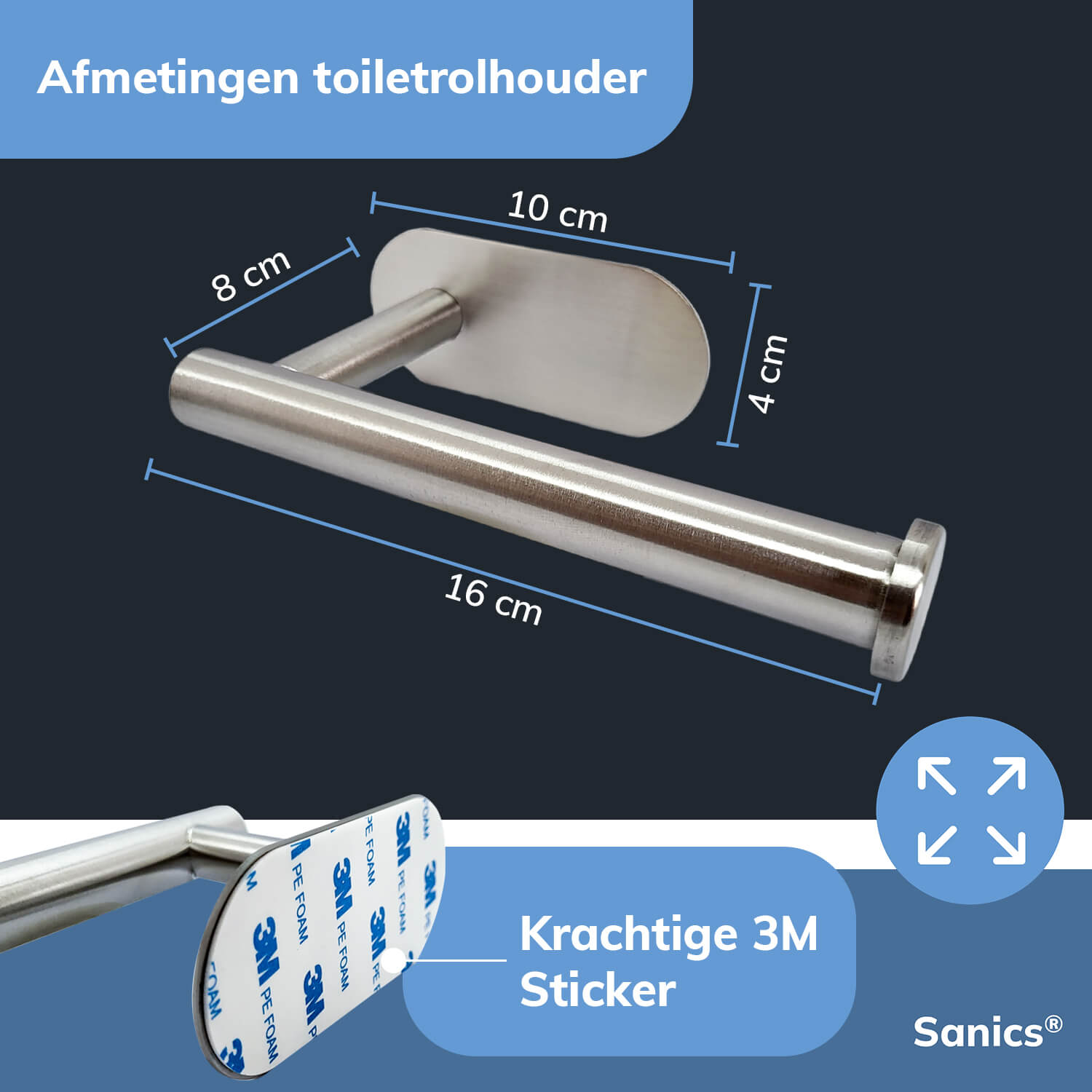 Toiletrolhouder Zilver