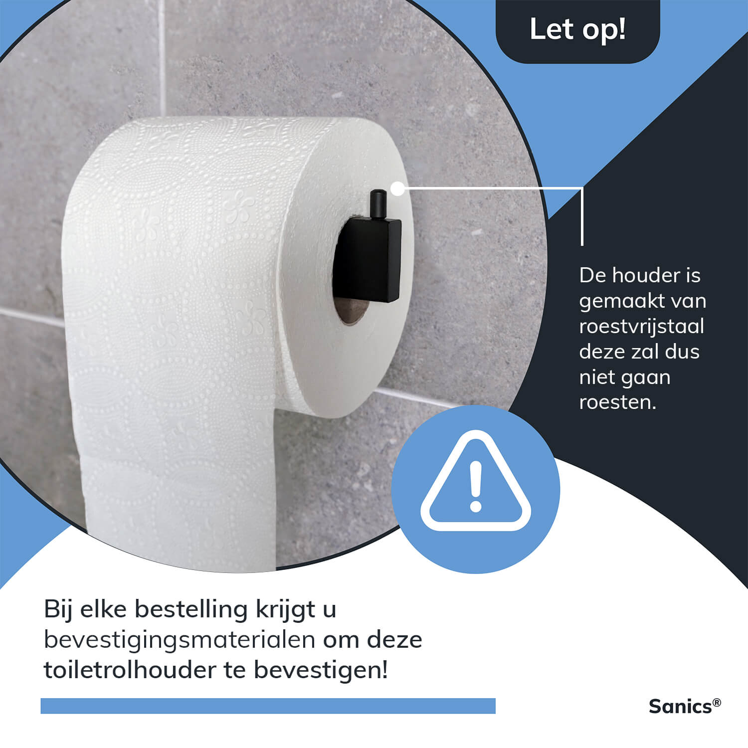 Toiletrolhouder inclusief montageset