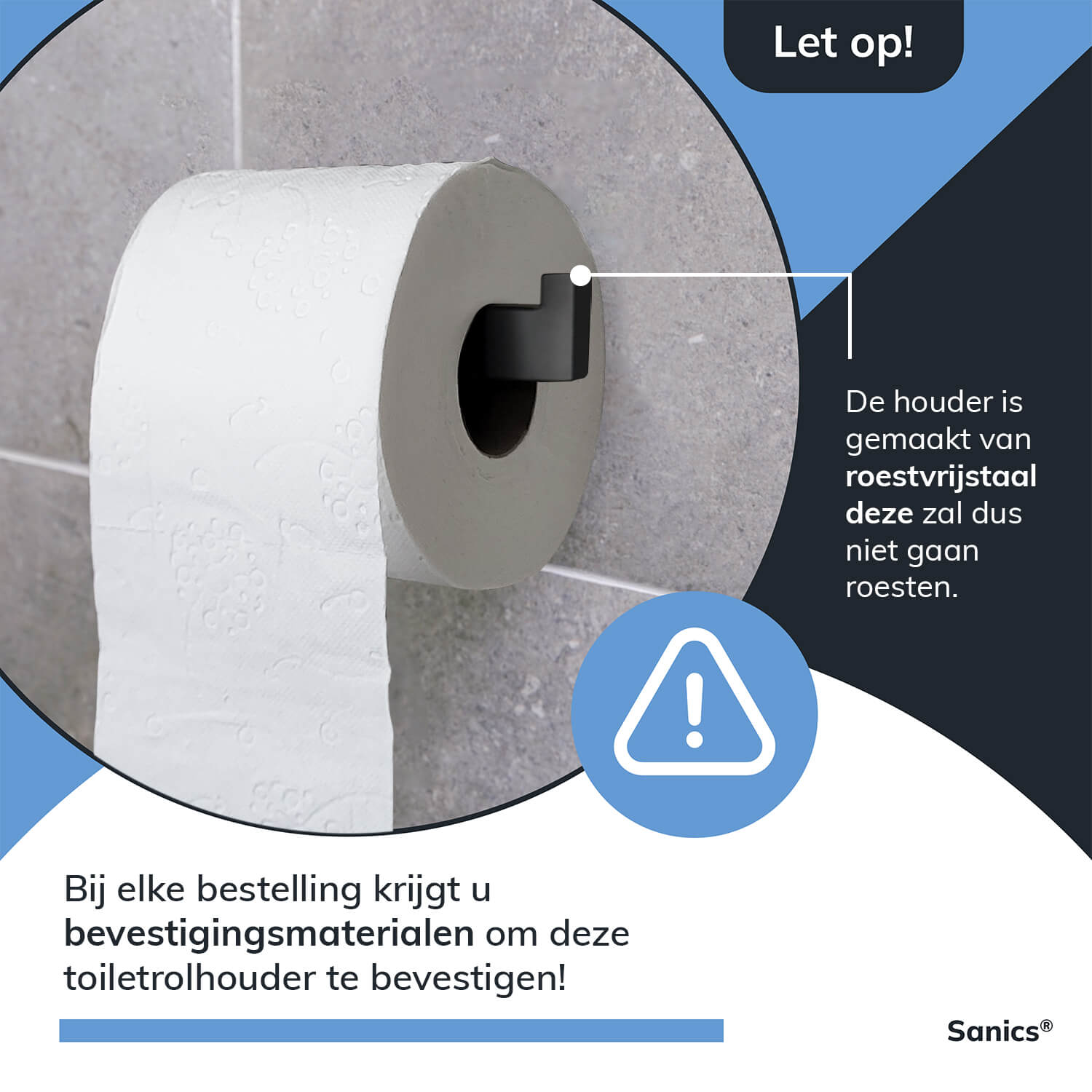 Toiletrolhouder inclusief montageset Toiletrolhouder inclusief montageset