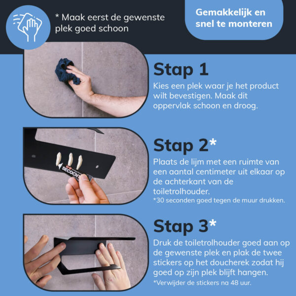 Toiletrolhouder inclusief montageset
