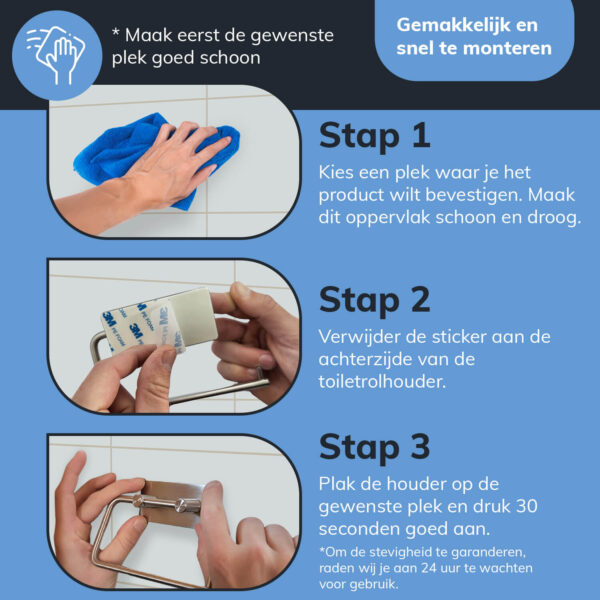 Toiletrolhouder zelfklevend