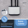 WC borstel met houder Zwart