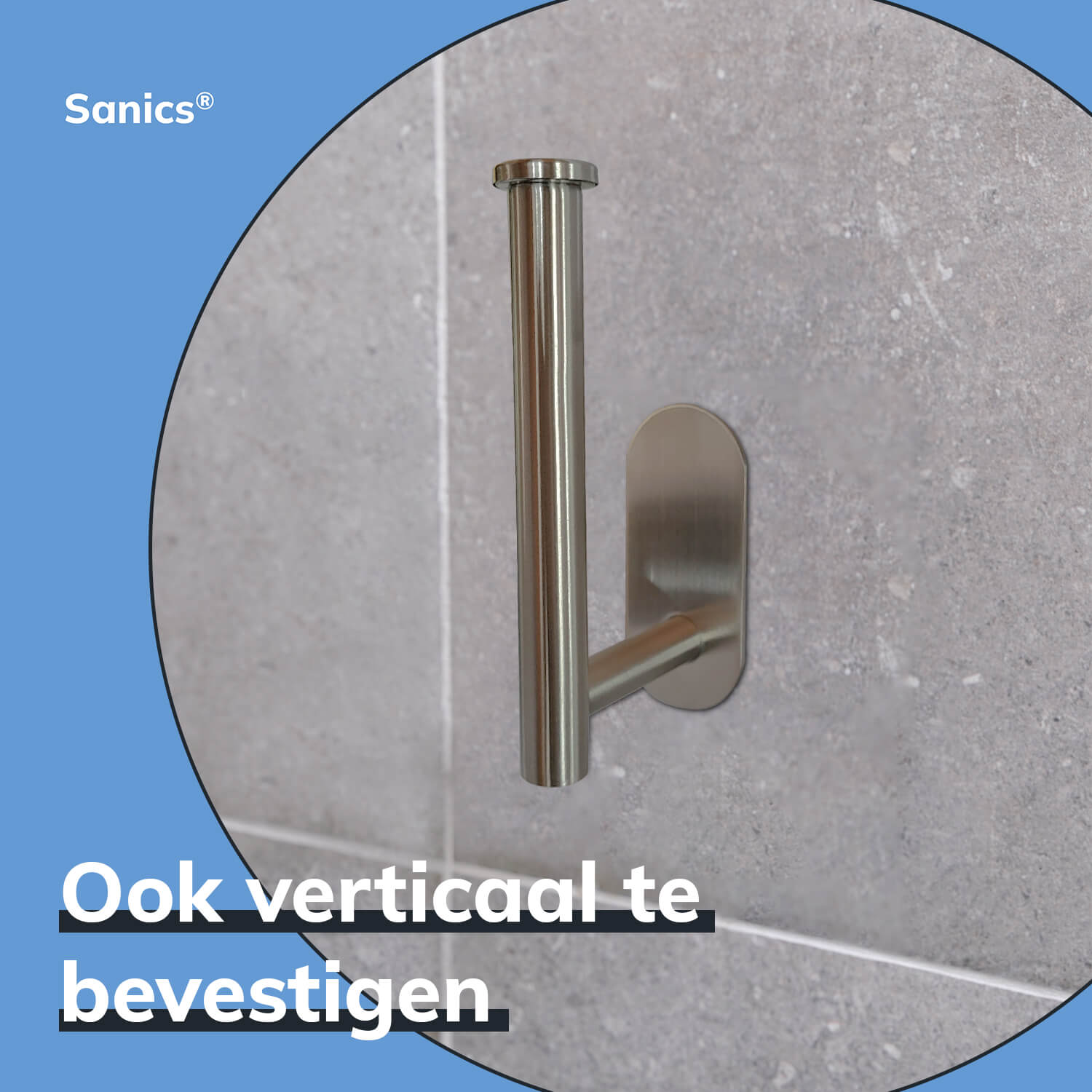 WC papier houder Zilver