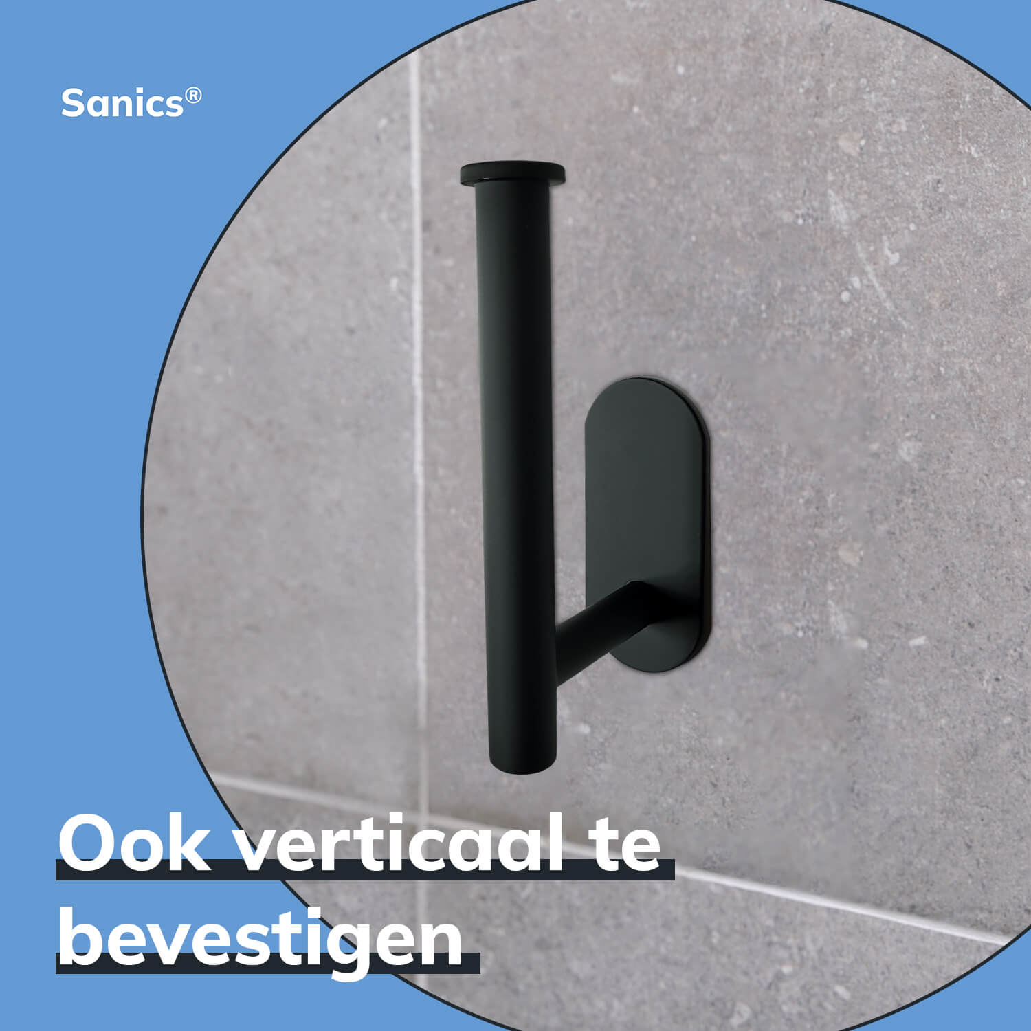 WC papier houder zwart