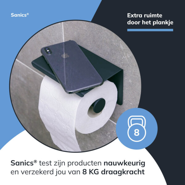 WC papier houder zwart