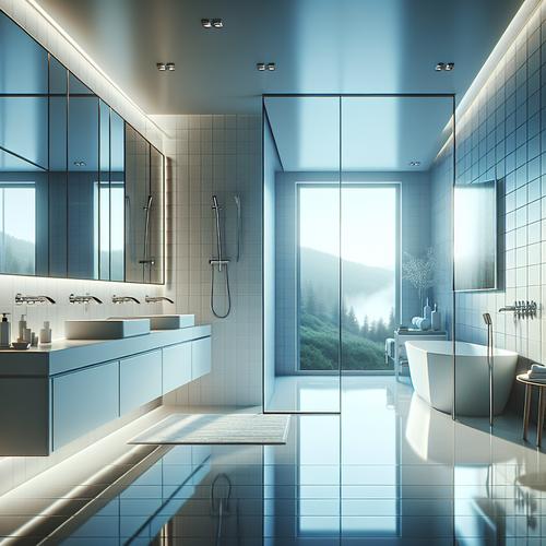 Verwarmd handdoekrek met droge handdoeken aan de muur van een lichte badkamer