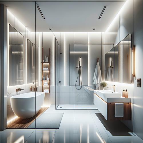 Mat zwarte toiletset met toiletrolhouder inclusief plankje en losse toiletborstel in een strakke, minimalistische badkamer