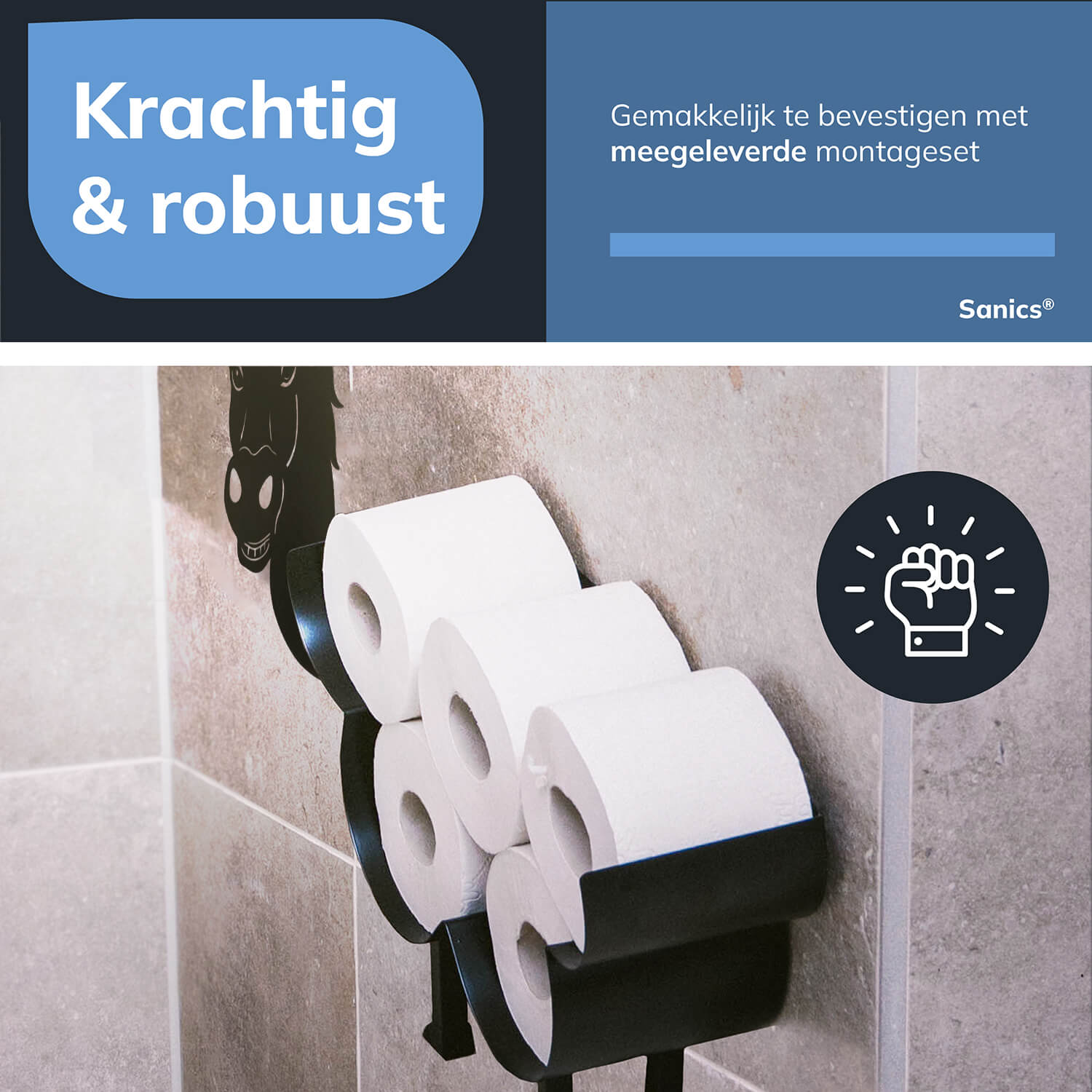 Staande toiletrolhouder