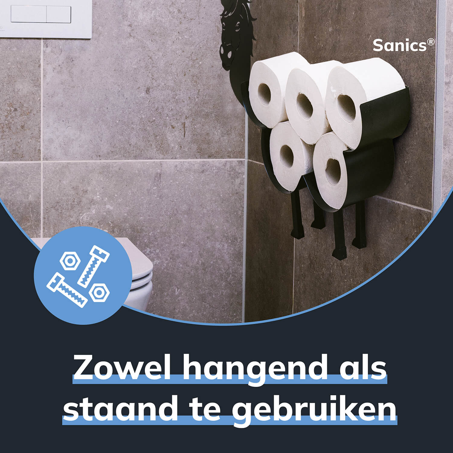 WC rolhouder in paardvorm